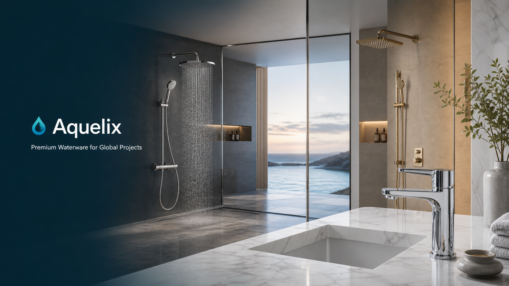 Aquelix premium shower system for global B2B projects