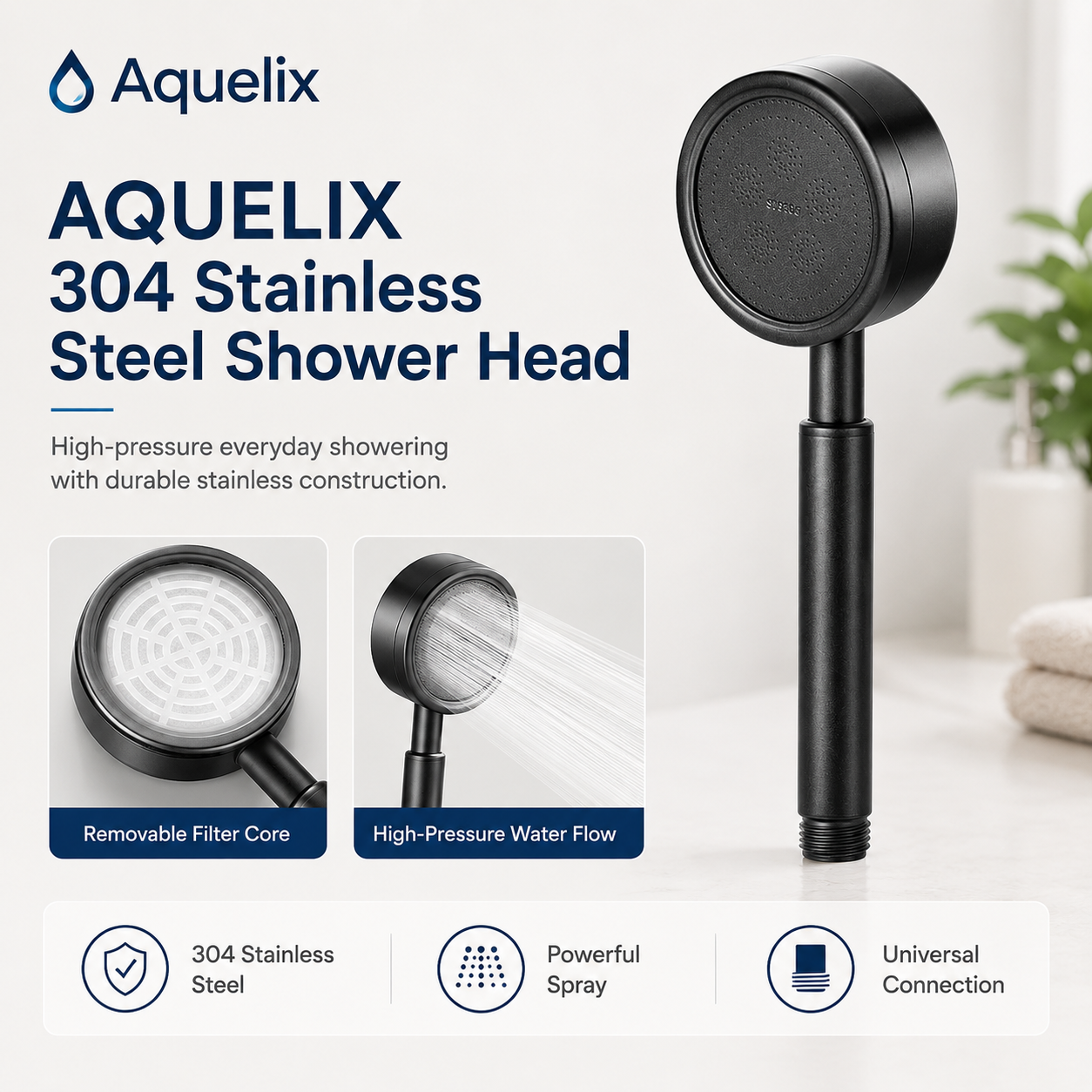 304 Stainless Steel Shower Head