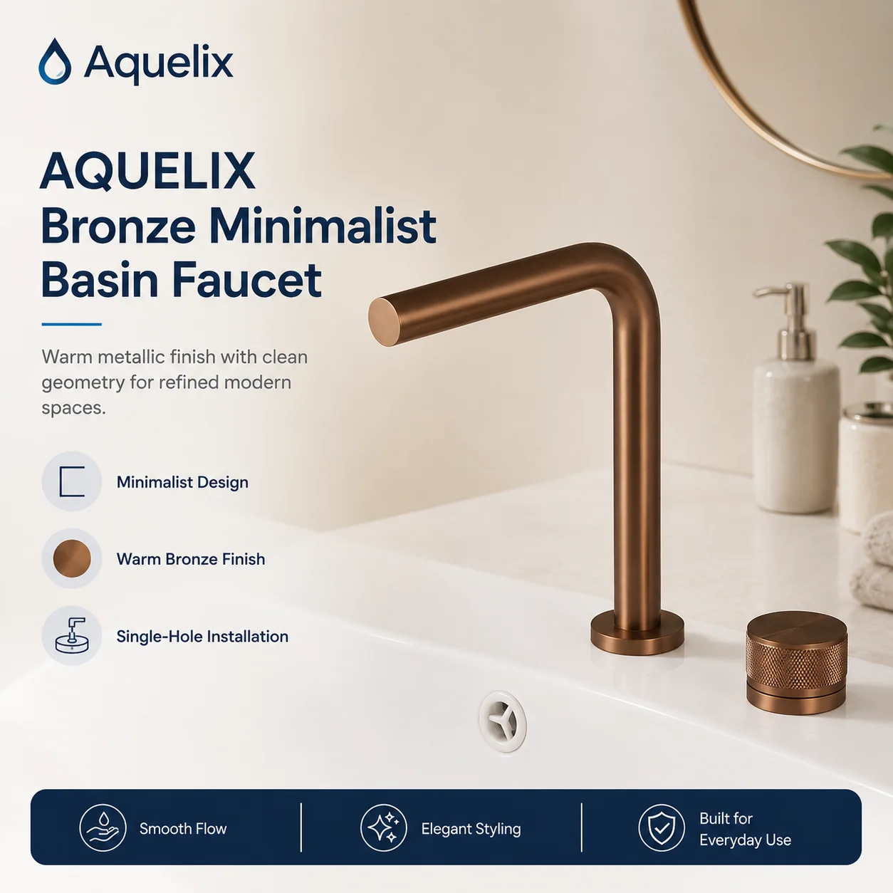 Bronze Minimalist Basin Faucet - bronze minimalist basin faucet