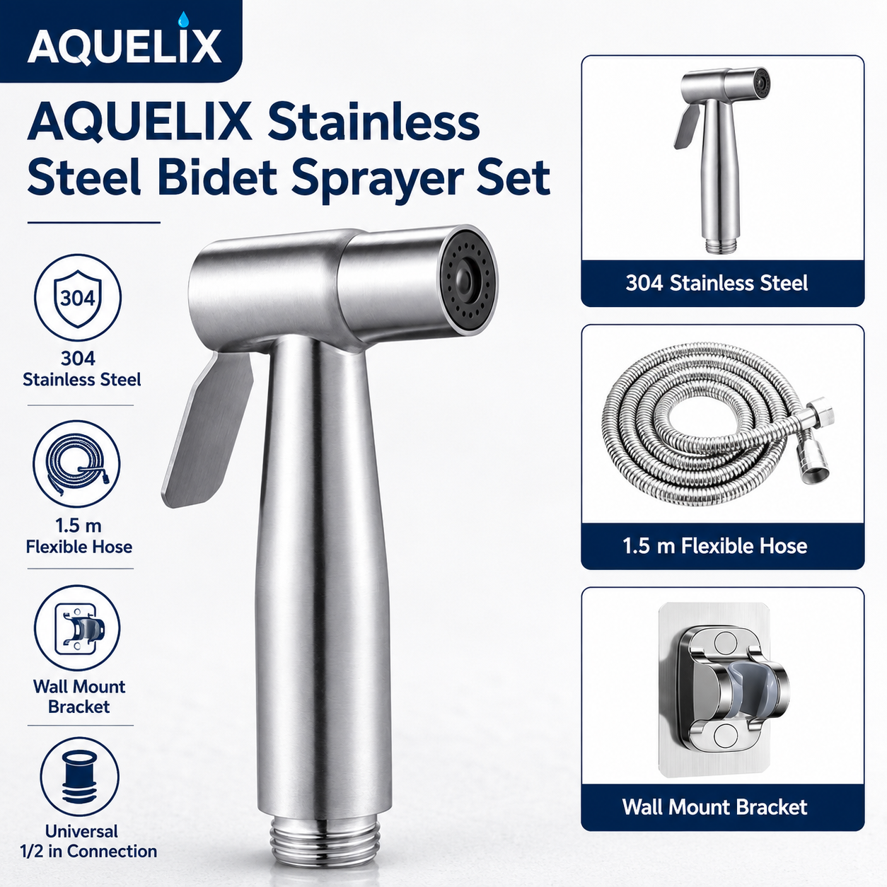 Stainless Steel Bidet Sprayer Set