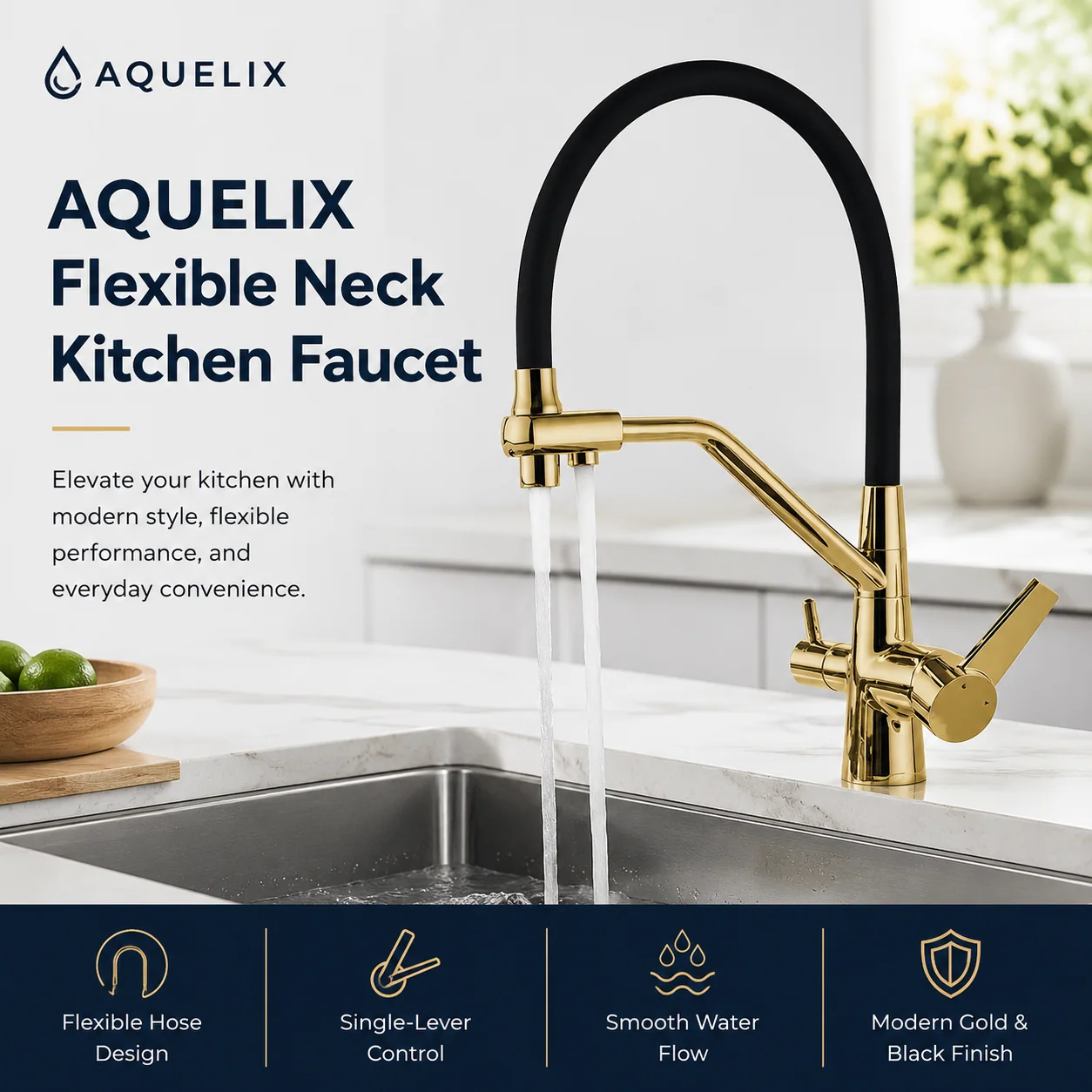 Flexible Neck Kitchen Faucet - flexible neck kitchen faucet