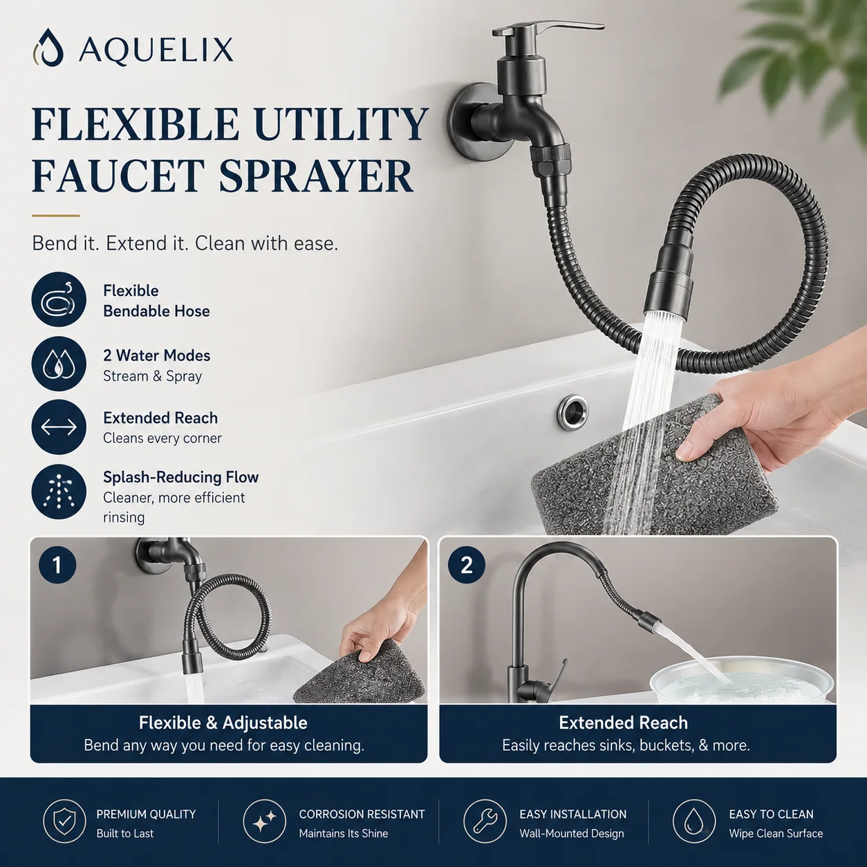 Flexible Utility Faucet Sprayer - flexible utility faucet sprayer