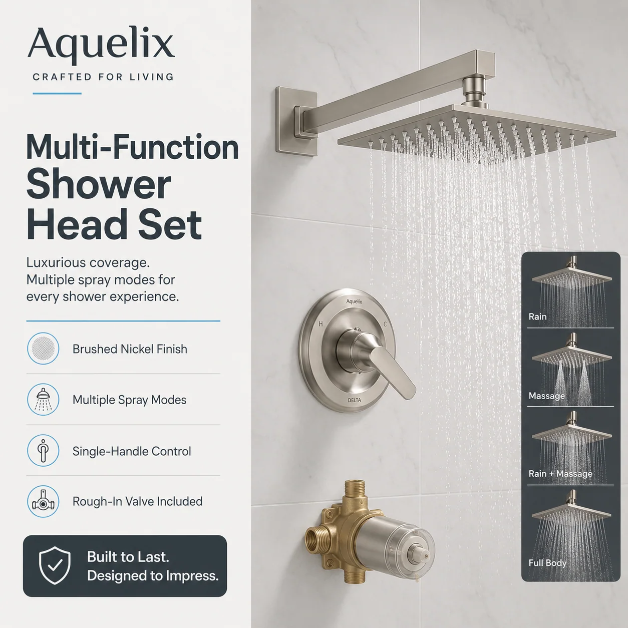 Multi-Function Shower Head Set - multi function shower head set