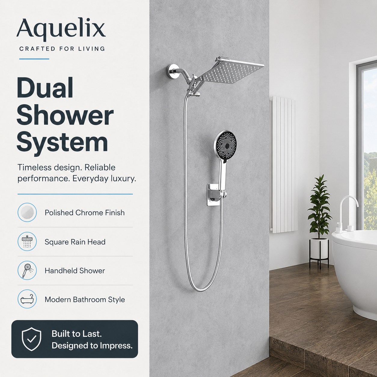 Dual Shower System - Aquelix Shower Systems manufacturer