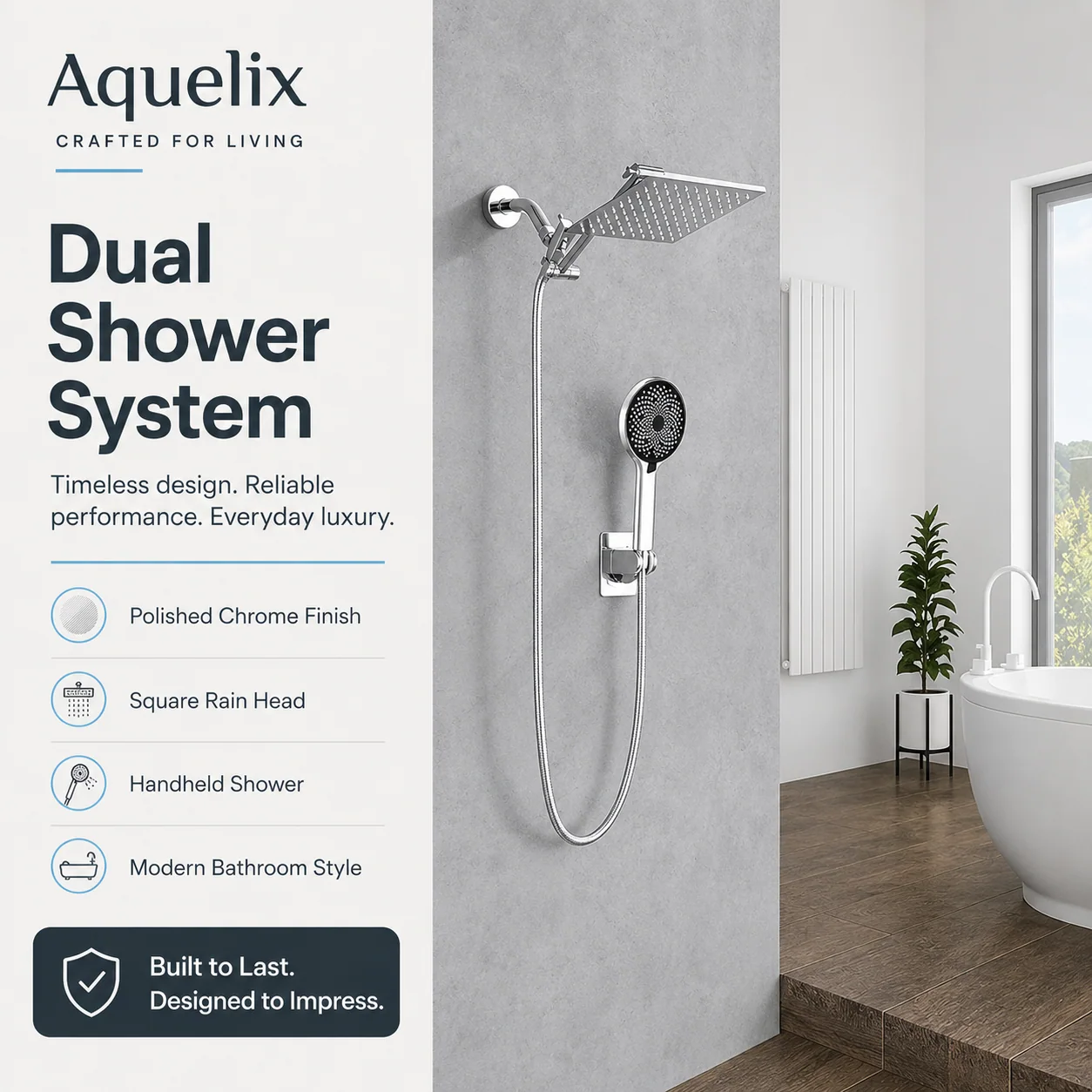Dual Shower System - dual shower system chrome